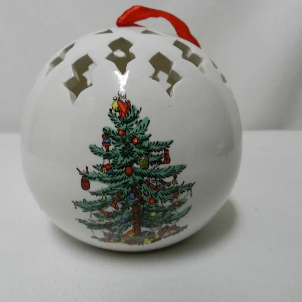 Spode Christmas Vintage Tree Pomander Potpourri Holder Ball Ornament Holidays